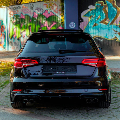 Oneway Dachspoiler (Cap) passend für Audi S3 Sportback 8V/8V Facelift 2013-2020 - Schwarz glänzend