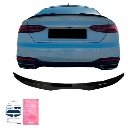 Oneway Heckflügel passend für Audi A5 S-Line F5 Sportback 2016-2019 & Facelift 2019- - Schwarz glänzend