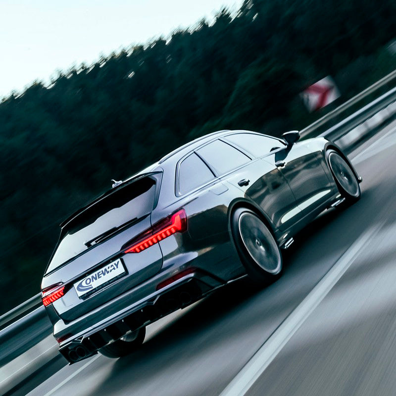 Oneway Heckflügel passend für Audi A6 S-Line/S6 C8 Avant 2018- - Schwarz glänzend