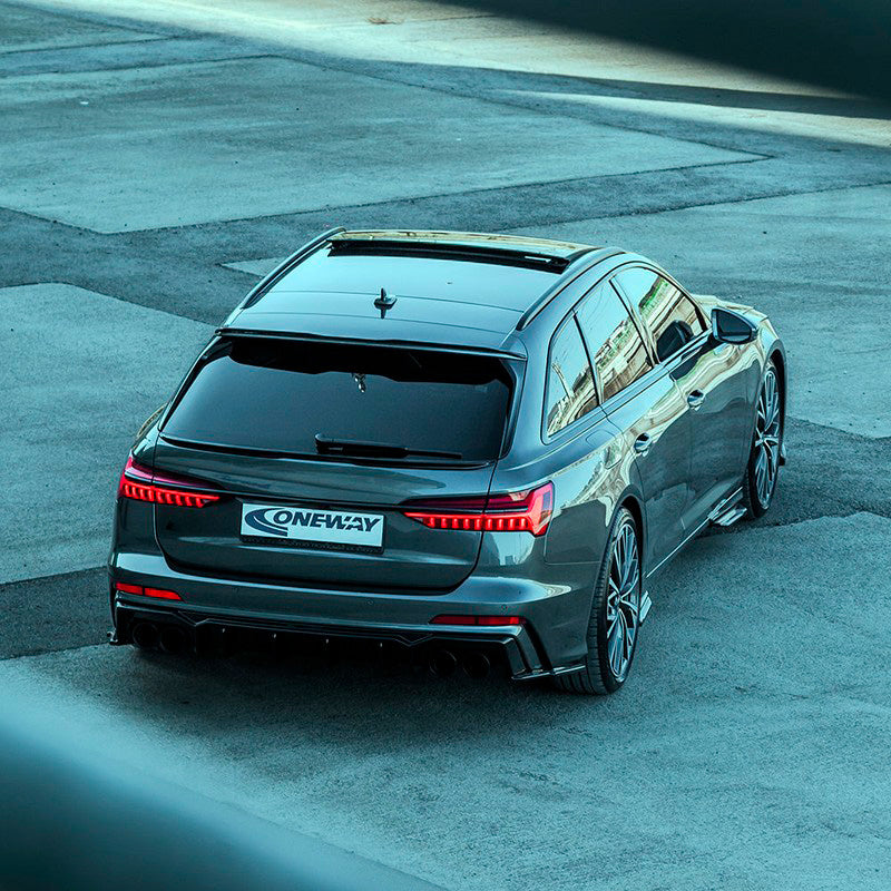 Oneway Heckflügel passend für Audi A6 S-Line/S6 C8 Avant 2018- - Schwarz glänzend