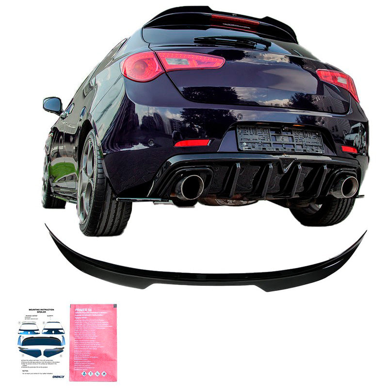 Oneway Dachspoiler (Cap) passend für Alfa Romeo Giulietta 2010-2020 - Schwarz glänzend