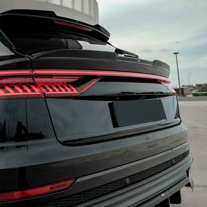 Oneway Heckflügel passend für Audi Q8 S-Line & SQ8 & RSQ8 2018- - Schwarz glänzend