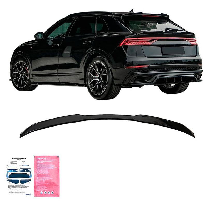 Oneway Heckflügel passend für Audi Q8 S-Line & SQ8 & RSQ8 2018- - Schwarz glänzend