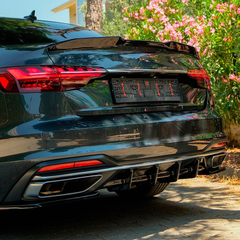 Oneway Heckflügel passend für Audi A4 (B9) Limousine Facelift 2019-2024 - Schwarz glänzend