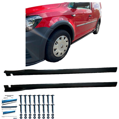 Oneway Satz Seitenschweller passend für Volkswagen Caddy MK4 2015-2020 - Schwarz glänzend