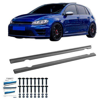 Oneway Satz Seitenschweller passend für Volkswagen Golf VII HB/Variant R 2013-2016 - Schwarz glänzend