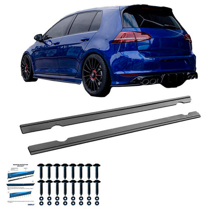 Oneway Satz Seitenschweller passend für Volkswagen Golf VII HB/Variant R 2013-2016 - Schwarz glänzend