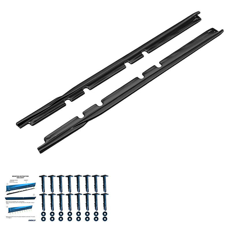 Oneway Satz Seitenschweller passend für Seat Leon (5F) HB/ST 2013-2020 - Version 2 - Schwarz glänzend