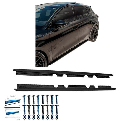 Oneway Satz Seitenschweller passend für Seat Leon IV HB/ST FR & Cupra Leon HB/ST 2020- - Schwarz glänzend