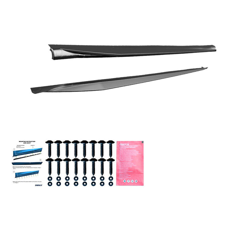 Oneway Satz Seitenschweller passend für BMW 4er G22/G23 Coupe/Cabrio M-Pack/M440i 2020-2024 & Facelift 2024- - Schwarz glä...