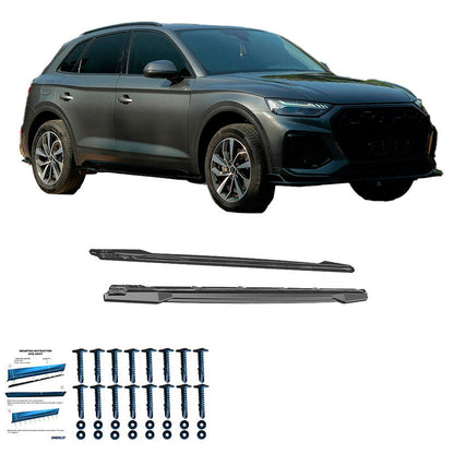 Oneway Satz Seitenschweller passend für Audi SQ5 / Q5 S-Line (FY) Facelift 2020-2024 inkl. Sportback - Schwarz glänzend