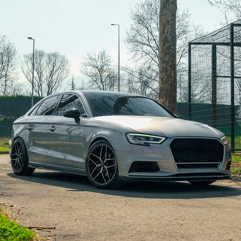 Oneway Satz Seitenschweller passend für Audi A3 (8V) Limousine Facelift 2016-2020 - Schwarz glänzend