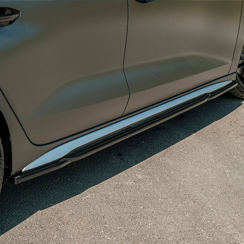 Oneway Satz Seitenschweller passend für Audi A3 8Y S-Line/S3 Limousine/Sportback 2020-2024 & Facelift 2025- - Schwarz glän...
