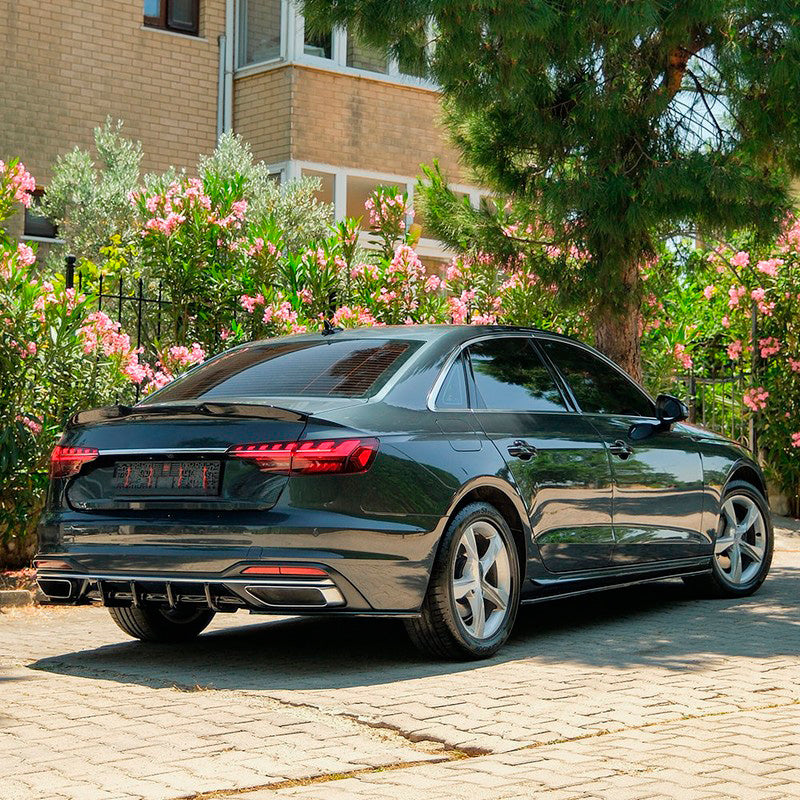 Oneway Satz Seitenschweller passend für Audi A4 (B9) Limousine/Avant Facelift 2019-2024 - Schwarz glänzend