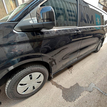 Oneway Satz Seitenschweller passend für Volkswagen Transporter T7 LWB 2024- & Ford Transit Custom (V710) LWB 2023- - Schwa...