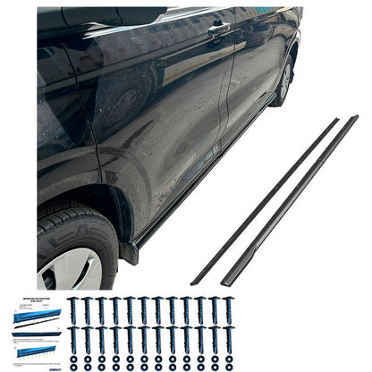 Oneway Satz Seitenschweller passend für Volkswagen Transporter T7 LWB 2024- & Ford Transit Custom (V710) LWB 2023- - Schwa...