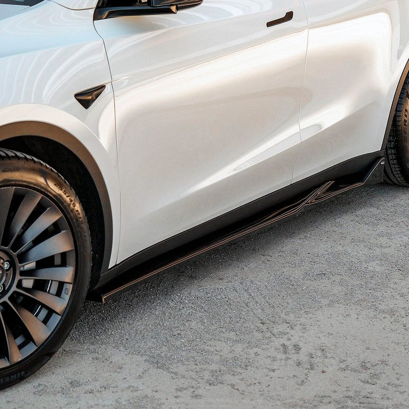 Oneway Satz Seitenschweller passend für Tesla Model Y 2019-2025 - Schwarz glänzend