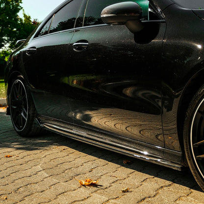 Oneway Satz Seitenschweller passend für Mercedes CLA (C118/X118) Coupe/Shooting Brake CLA35/CLA45 AMG 2019-2023 - Schwarz ...