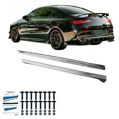Oneway Satz Seitenschweller passend für Mercedes CLA (C118/X118) Coupe/Shooting Brake CLA35/CLA45 AMG 2019-2023 - Schwarz ...