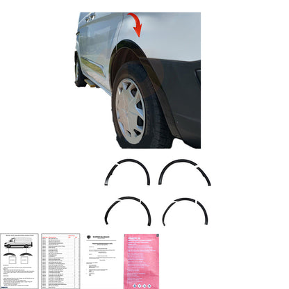 Oneway Satz Radlaufleisten passend für Ford Transit Custom MK1 2012-2018 - Schwarz glänzend