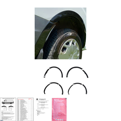 Oneway Satz Radlaufleisten passend für Ford Transit Custom MK1 2012-2018 - Schwarz glänzend