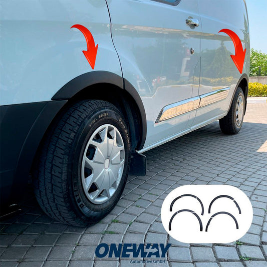 Oneway Satz Radlaufleisten passend für Ford Transit Custom MK1 2012-2018 - Mattschwarz