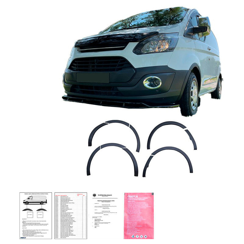 Oneway Satz Radlaufleisten passend für Ford Transit Custom MK1 2012-2018 - Mattschwarz
