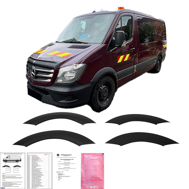 Oneway Satz Radlaufleisten passend für Mercedes Sprinter W906 Facelift 2014-2018 - Mattschwarz