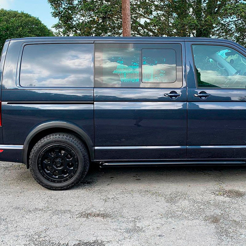 Oneway Satz Radlaufleisten passend für Volkswagen Transporter T6 2015-2019 (Kurzer Radstand) - Mattschwarz