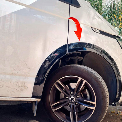 Oneway Satz Radlaufleisten passend für Volkswagen Transporter T6.1 2020-2022 (Kurzer Radstand) - Schwarz glänzend