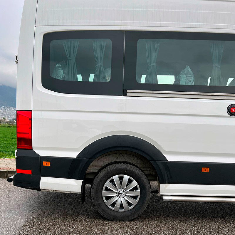 Oneway Satz Radlaufleisten passend für Volkswagen Crafter MK2 & MAN TGE MK1 PreFacelift 2016- - Mattschwarz