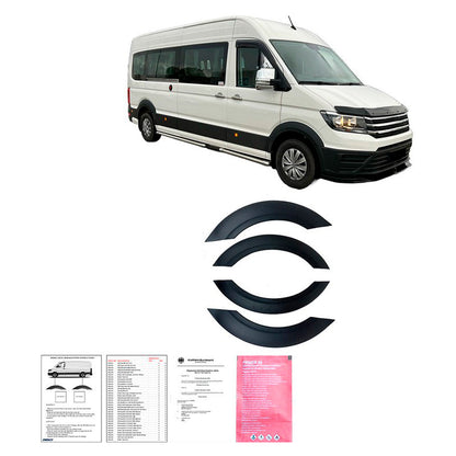 Oneway Satz Radlaufleisten passend für Volkswagen Crafter MK2 & MAN TGE MK1 PreFacelift 2016- - Mattschwarz