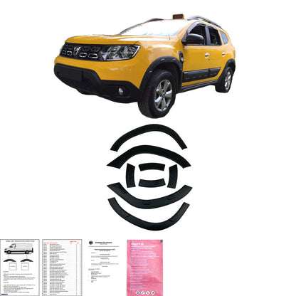 Oneway Satz Radlaufleisten passend für Dacia Duster II 2018-2024 (Off-Road) - Mattschwarz