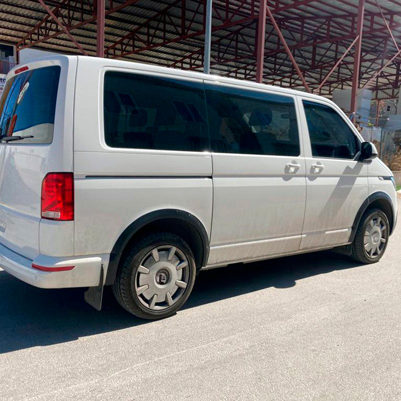 Oneway Satz Radlaufleisten passend für Volkswagen Transporter T6.1 2020-2022 (Kurzer Radstand/Schiebetür links) - Mattschwarz