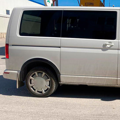 Oneway Satz Radlaufleisten passend für Volkswagen Transporter T6.1 2020-2022 (Kurzer Radstand/Schiebetür links) - Mattschwarz