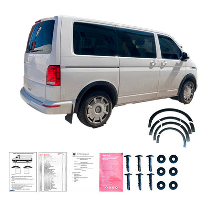 Oneway Satz Radlaufleisten passend für Volkswagen Transporter T6.1 2020-2022 (Kurzer Radstand/Schiebetür links) - Mattschwarz