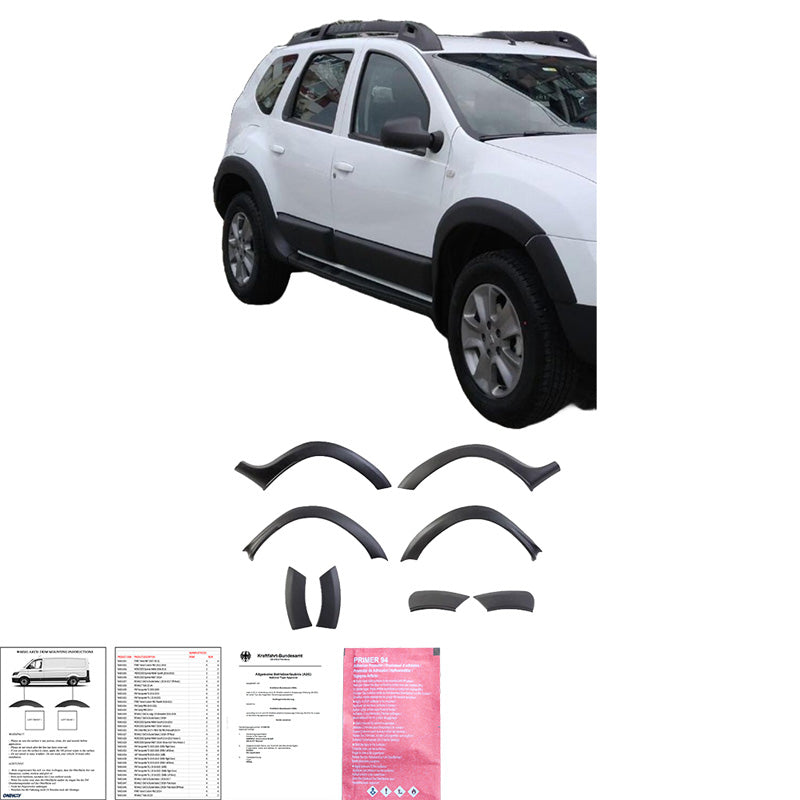 Oneway Satz Radlaufleisten passend für Dacia Duster I 2010-2017 - Mattschwarz