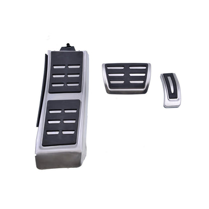 Matte Silber Pedalplatten Set passend für Audi A4 A5 A6 Q5 2007-2018 Automatik