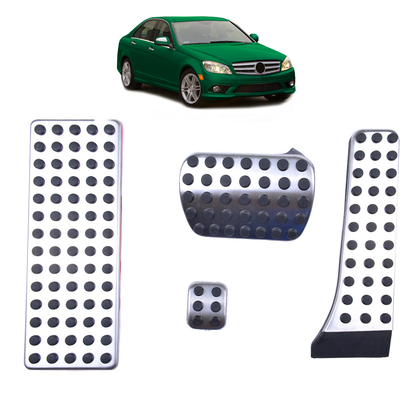 Aluminium Pedalauflagen passend für Mercedes C-Klasse W204 C204 S204 2007-2014