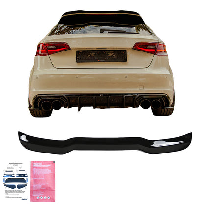 Dachspoiler Hochglanz Schwarz passend für Audi S3 Sportback 8V / 8V Facelift 2013-2019
