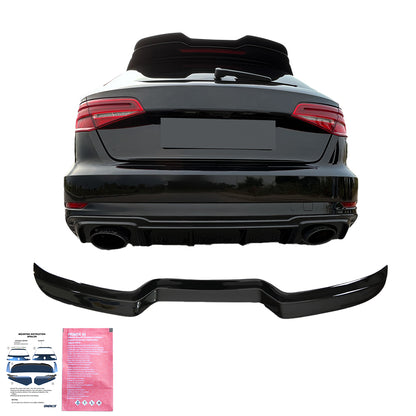 Dachspoiler Hochglanz Schwarz passend für Audi RS3 8V Sportback 2015-2016 / Facelift Sportback 2017-2019