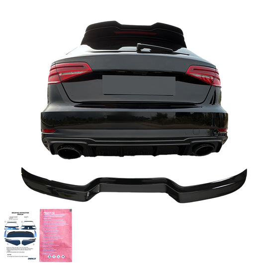 Dachspoiler Hochglanz Schwarz passend für Audi RS3 8V Sportback 2015-2016 / Facelift Sportback 2017-2019