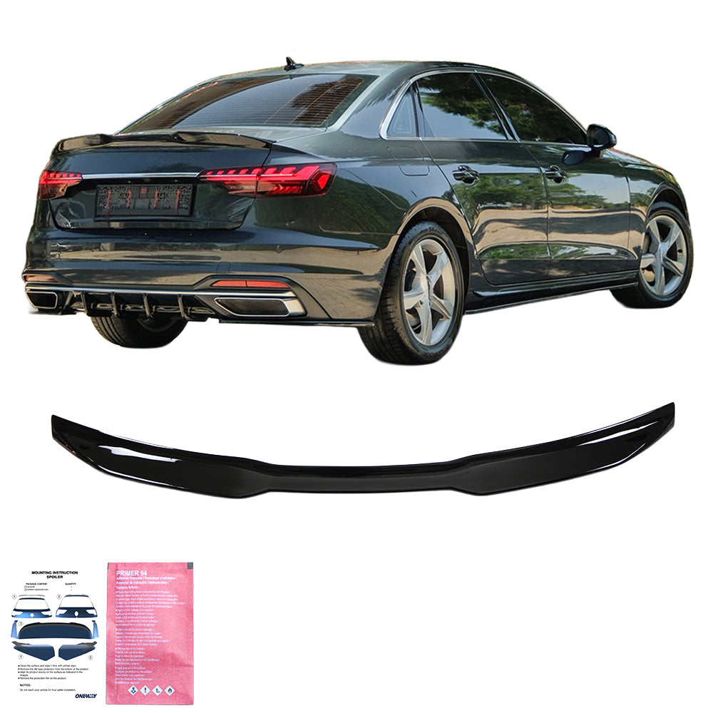 Spoiler passend für Audi S4 / A4 S-Line / A4 B9 2015-2024 Hochglanz Schwarz