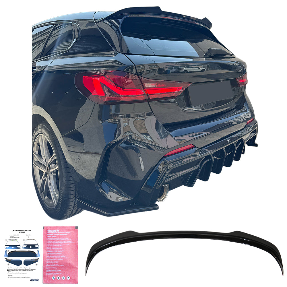 Dach-/Heckspoiler passend für BMW 1er F40 Standard 2019-2024 Hochglanz Schwarz