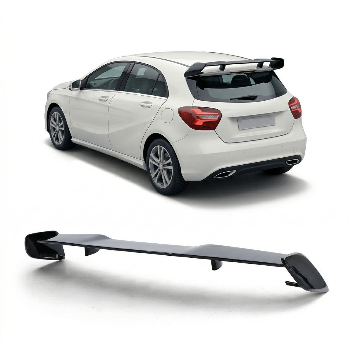 Dachspoiler Hochglanz Schwarz passend für Mercedes A-Klasse W177 Schrägheck 2018-heute
