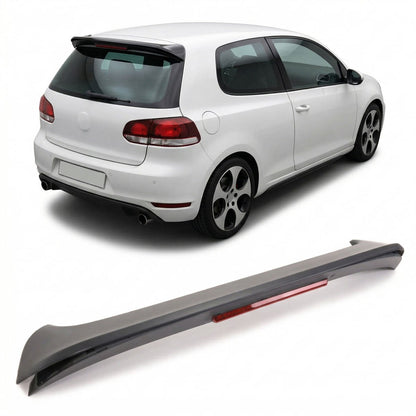Dachspoiler Hochglanz Schwarz mit LED Bremsleuchte passend für VW Golf 6 2008-2014
