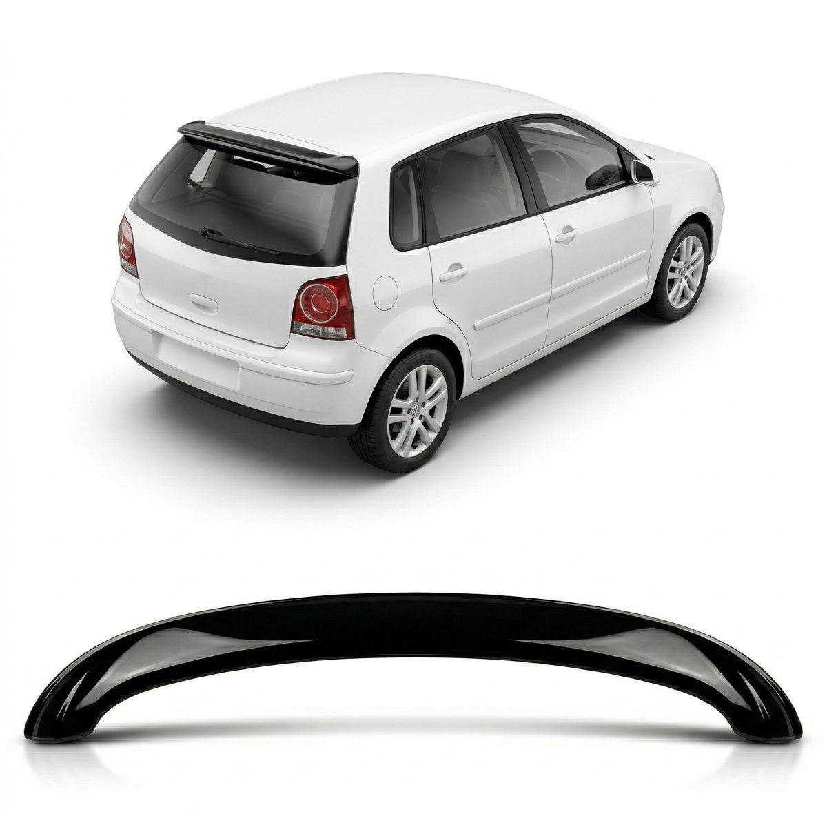 Dachspoiler Flügel Hochglanz Schwarz passend für VW Polo (9N) 2002-2009