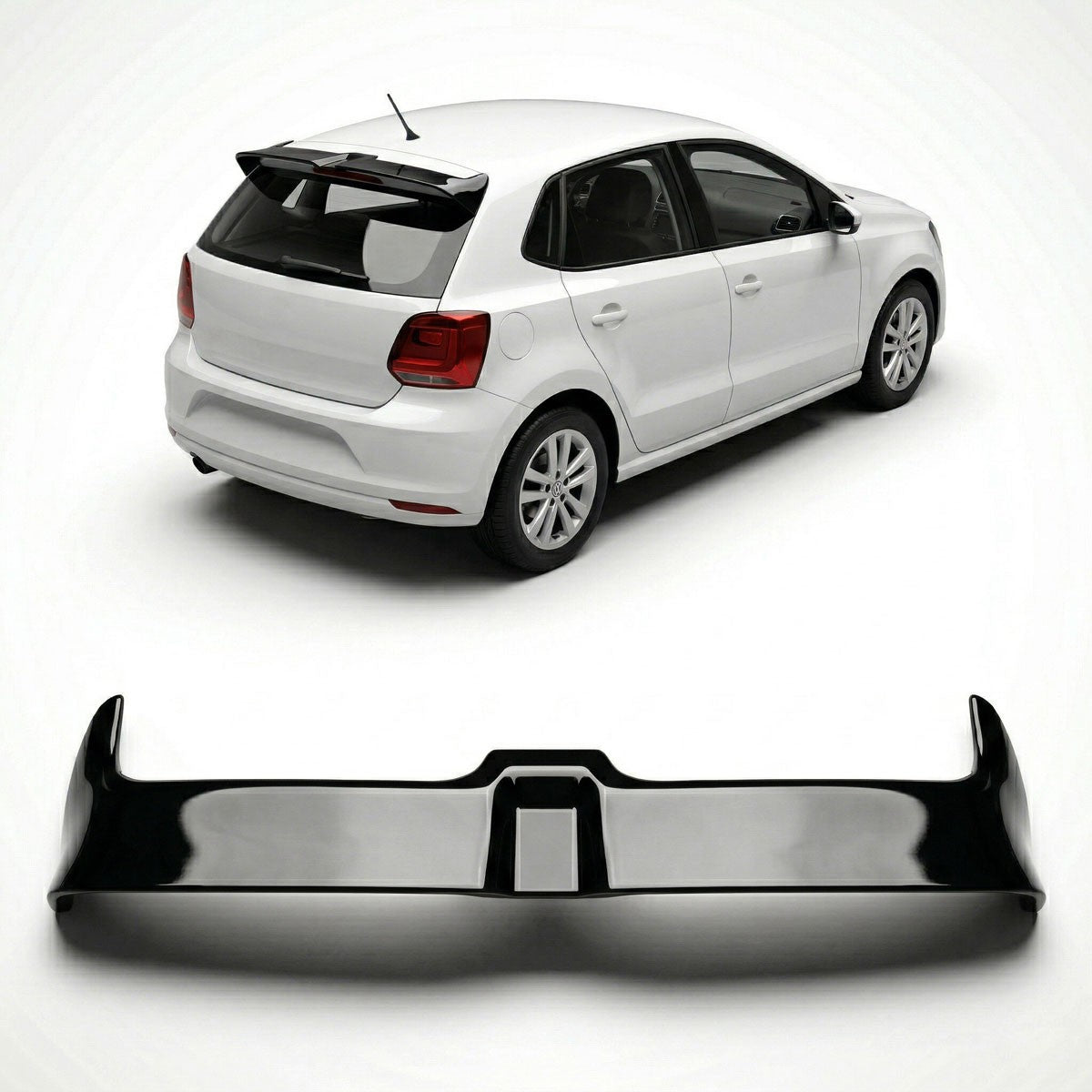 Dachspoiler Hochglanz Schwarz passend für VW Polo 6R 6C 2009-2017