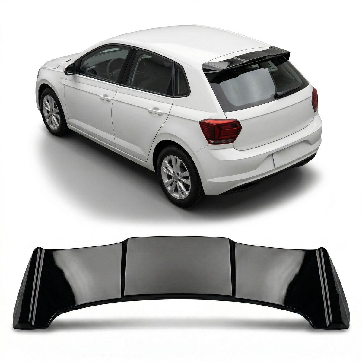 Dachspoiler Flügel Hochglanz Schwarz passend für VW Polo VI (AW) 2017-2024