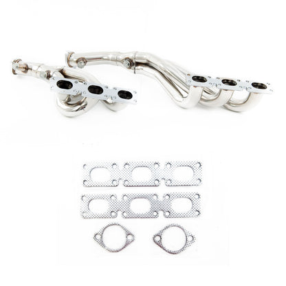 Chrom Edelstahl Abgaskrümmer passend für BMW 3er E46 1996-2001